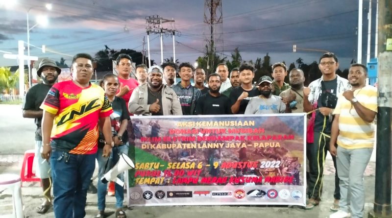 Komunitas Nabire Melaksanakan Aksi Kemanusiaan  Donasi Untuk Musibah Iklim Ekstrim Berdampak Kelaparan Di Kabupaten Lanny Jaya – Papua
