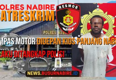 Rampas Motor didepan kios Panjang Nabire , Pelaku Ditangkap Polisi