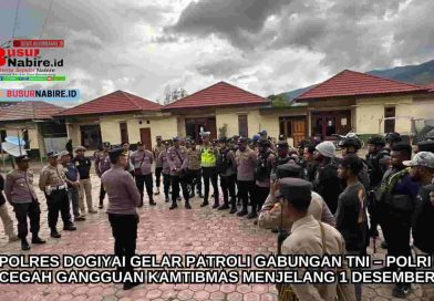 Polres Dogiyai Gelar Patroli Gabungan TNI – Polri Cegah Gangguan Kamtibmas Menjelang 1 Desember