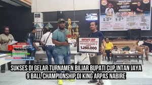 Sukses Di gelar Turnamen Biliar Bupati Cup Intan Jaya 9 ball Championship Di King Arpas Nabire