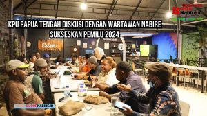 KPU Papua Tengah Diskusi Dengan Wartawan Nabire Sukseskan Pemilu 2024