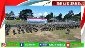 Kepala Staf Korem 173/PVB Pimpin Upacara Penerimaan Satgas Pamtas Kewilayahan Yonif 112/DJ