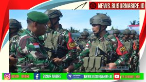 Kepala Staf Korem 173/PVB Pimpin Upacara Penerimaan Satgas Pamtas Kewilayahan Yonif 112/DJ