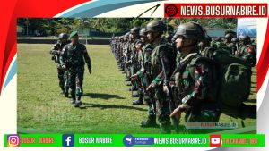 Kepala Staf Korem 173/PVB Pimpin Upacara Penerimaan Satgas Pamtas Kewilayahan Yonif 112/DJ