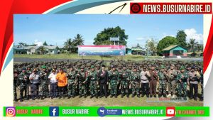 Kepala Staf Korem 173/PVB Pimpin Upacara Penerimaan Satgas Pamtas Kewilayahan Yonif 112/DJ