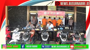 Polres Nabire berhasil menangkap satu pelaku utama dan empat penadah, serta menyita 12 unit sepeda motor sebagai barang bukti.