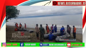 Tim Gabungan Babinsa, Basarnas, dan Kepolisian Cari Dua Warga Tenggelam di Pantai Gedho