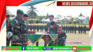 Brigjen Tni Frit W.R. Pelamonia Pimpin Upacara Serah Terima Satgas Pamtas Kewilayahan Yonif 753/Avt Dan Yonif 112/Dj