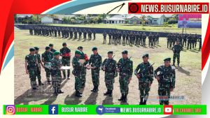 Brigjen Tni Frit W.R. Pelamonia Pimpin Upacara Serah Terima Satgas Pamtas Kewilayahan Yonif 753/Avt Dan Yonif 112/Dj