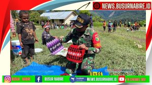 Danramil 1705-05/Homeyo Gelar Komsos di Pasar Pogapa, Pererat Hubungan dengan Warga