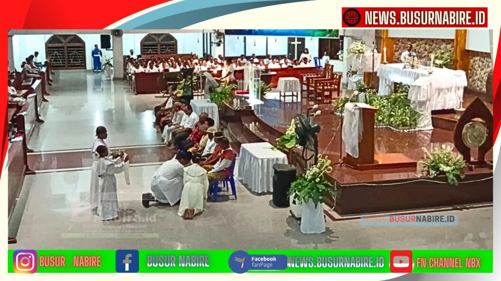 Misa Kamis Putih Nabire: Pembasuhan Kaki dan Pesan Kasih dalam Tri Hari Suci
