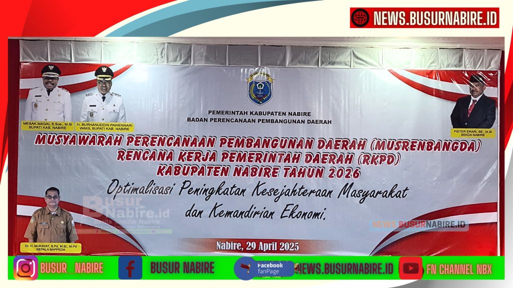 Musyawarah Perencanaan Pembangunan Daerah (Musrenbang) Rencana Kerja Pemerintah Daerah (RKPD) Kabupaten Nabire Tahun 2026