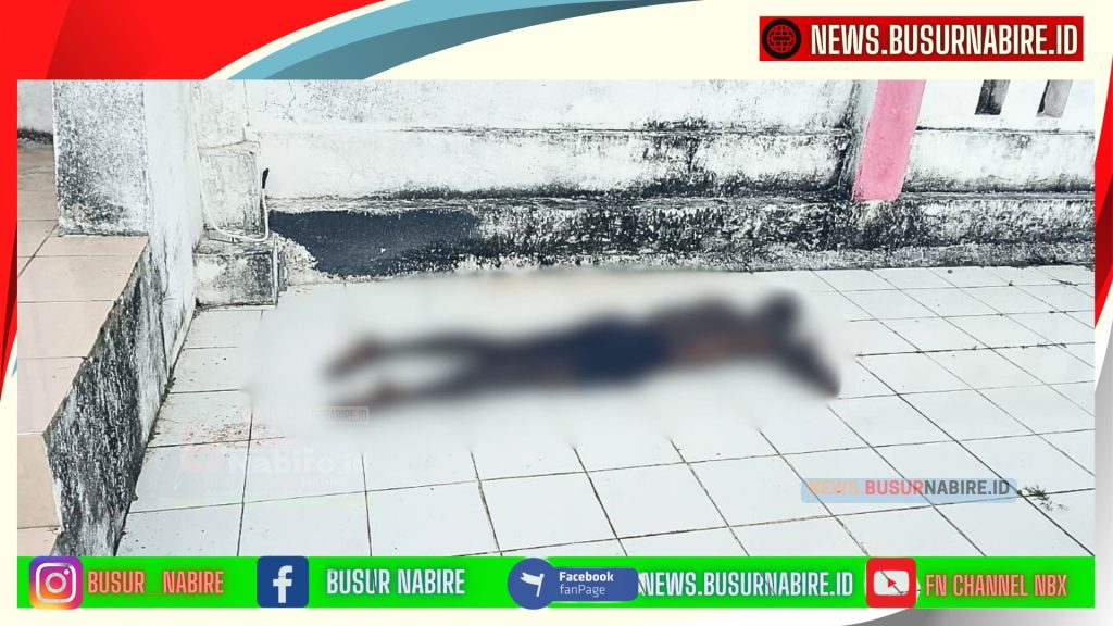 Penemuan mayat mengejutkan warga Kabupaten Nabire, Provinsi Papua Tengah. Mayat seorang laki-laki ditemukan di Dekat Gapura Taman Makam Pahlawan