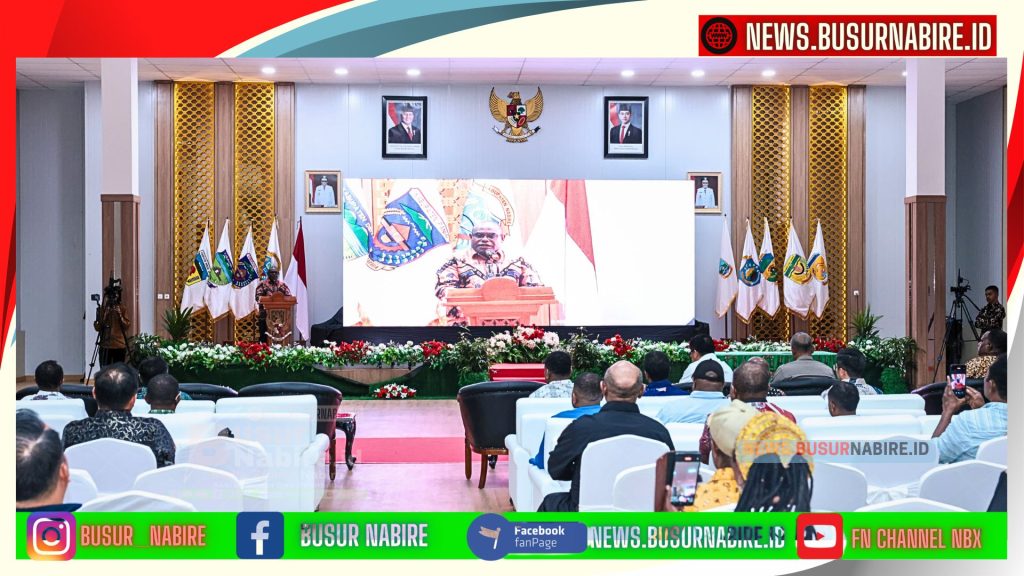 Gubernur Meki Nawipa menyampaikan bahwa Musrenbang bukan sekadar agenda tahunan, tetapi momentum strategis untuk menyatukan visi dan semangat seluruh pemangku kepentingan dalam membangun Papua Tengah. (Dok BusurNabire)