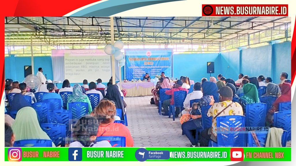 Launching 9 Titik Dapur SPPG dan Sosialisasi MBG, Yayasan Cipta Generasi Cerdas Dorong Gizi Anak Sekolah di Nabire