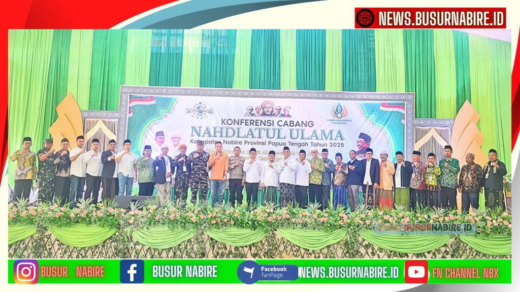 Foto bersama Usau staf Ahli membuka resmia Konfercan NU nabire (Foto: Busur Nabire)