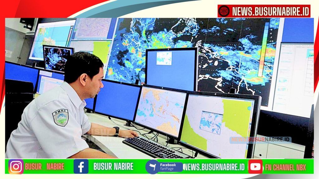 BMKG Nabire Ingatkan Potensi Hujan 2 Jam ke Depan di 8 Distrik Nabire (Foto: Istimewa)
