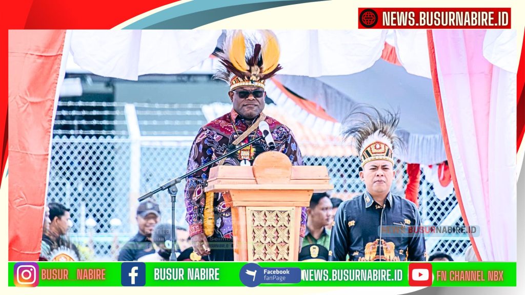 Gubernur Papua Tengah, Meki Nawipa, menegaskan pentingnya meneguhkan kembali komitmen terhadap nilai-nilai luhur Pancasila sebagai fondasi utama Negara Kesatuan Republik Indonesia (NKRI).  (Foto: Humas Pemprov Papua tengah)
