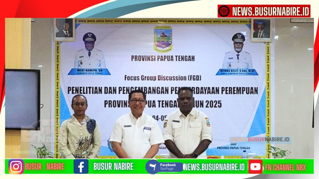 Dalam sambutan tertulisnya yang dibacakan oleh Penjabat Sekretaris Daerah, Gubernur Papua Tengah Meki Nawipa, S.H., menegaskan bahwa pemberdayaan perempuan bukan hanya tugas sektoral, melainkan pondasi pembangunan lintas generasi. (Foto: Busur Nabire)