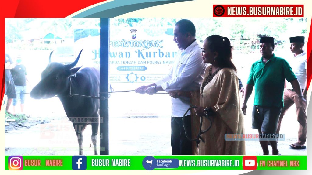 Kegiatan Qurban 2025 Polda Pateng ini dipimpin langsung oleh Kapolda Papua Tengah, BRIGJEN POL. Alfred Papare, S.I.K (Foto: Humas Polres Nabire)