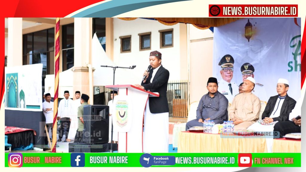 Ardi ST saat memberikan Sambutan  awal di Sholat Idul Adha 1446 Hijriah di Timika (Foto:Ardi ST)