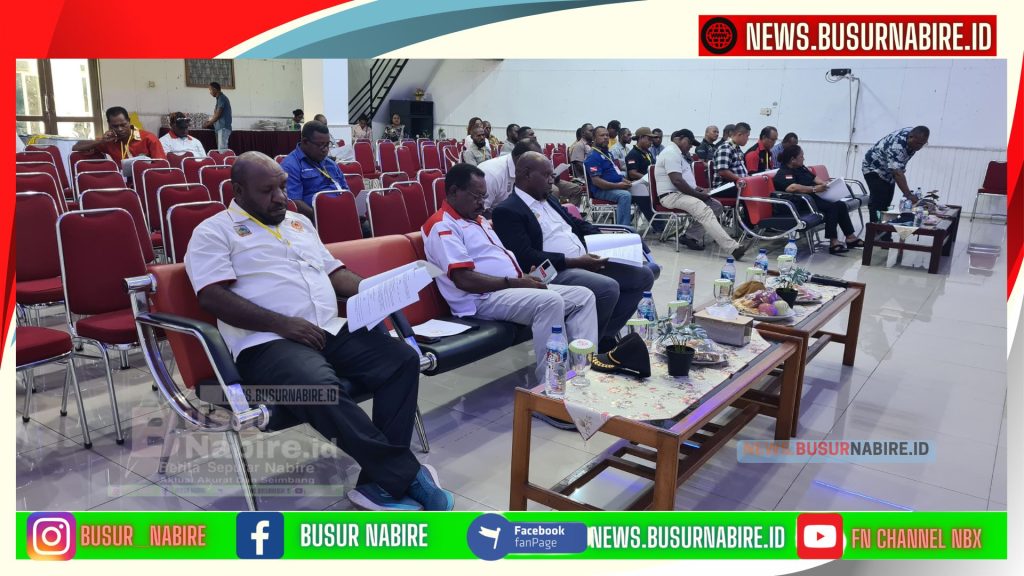 Musorkab ini dihadiri oleh Sekretaris KONI Provinsi Papua Tengah, para pengurus cabang olahraga se-Kabupaten Nabire, (Foto: Busur Nabire)