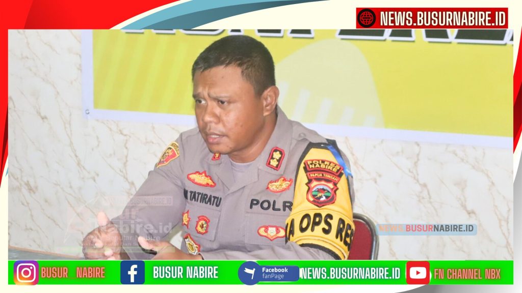 Kapolres Nabire AKBP Samuel D. Tatiratu, S.I.K. Menanggapi hal tersebut, Kapolres menegaskan bahwa dirinya tidak pernah melakukan permintaan uang kepada siapapun, apalagi melalui nomor yang tidak dikenal itu penipuan (Foto: Busur Nabire)