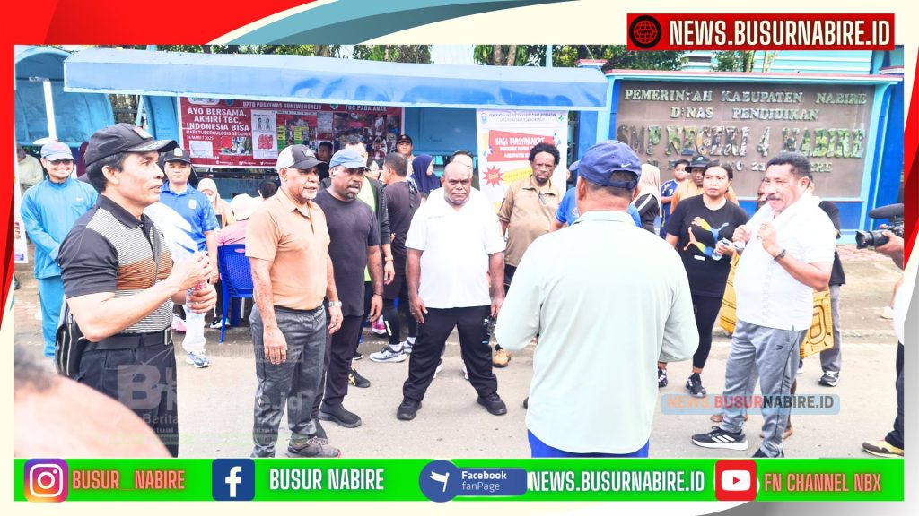 Dukungan dari Pemerintah Papua Tengah serta TNI POLRI terhadap Car Free day (Foto: Busur Nabire)