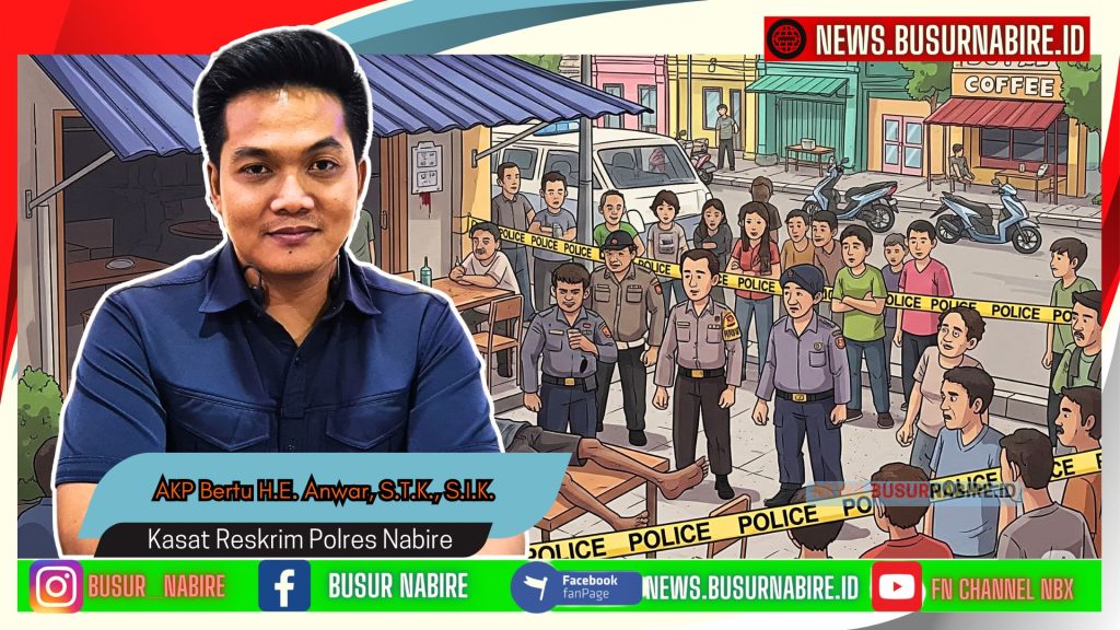 Kasat Reskrim, AKP Bertu H.E. Anwar, S.T.K., S.I.K., saat dikonfirmasi awak media pada Senin sinag (16/6/2025), membenarkan kejadian tersebut dan menguraikan identitas korban, kronologi kejadian, hingga langkah-langkah penyelidikan yang telah dilakukan oleh pihak kepolisian. (Foto: Busur Nabire)