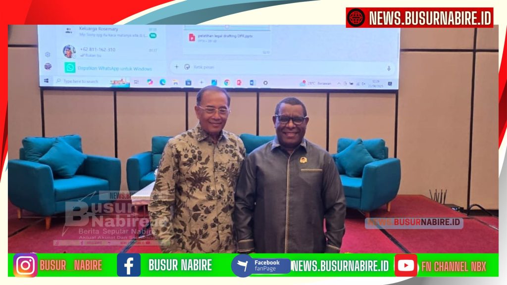 Wakil Ketua I DPR Papua Tengah, Diben Elaby, menjelaskan bahwa Bimtek ini difokuskan pada tiga pilar utama tugas legislatif, yaitu fungsi legislasi, fungsi anggaran, dan fungsi pengawasan (Foto: Istimewa)