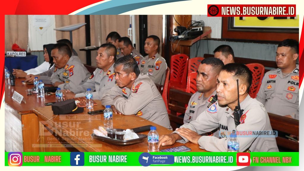 Kegiatan ini turut dihadiri para pejabat utama (PJU) Polres Nabire (Foto: Busur Nabire)