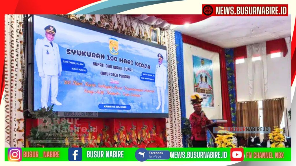 Gubernur Papua Tengah Meki Nawipa, melalui sambutan yang dibacakan Staf Ahli Gubernur Bidang Kemasyarakatan, SDM dan Pengembangan Otsus, Ukkas, S.Sos., M.KP, menyampaikan apresiasi atas capaian Pemkab Puncak dalam kurun waktu singkat tersebut. (Foto: Istimewa)