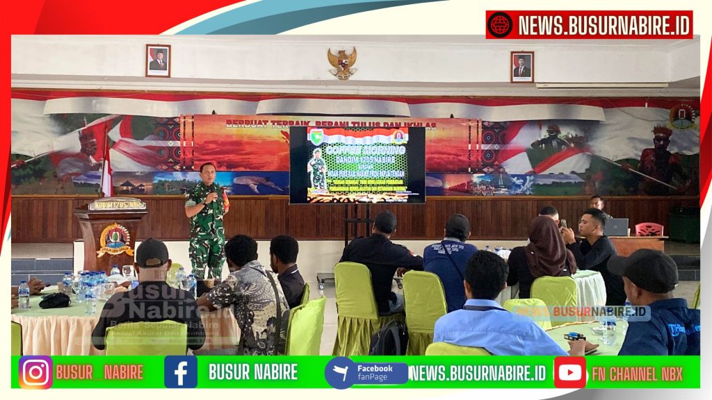 Coffee Morning Kodim 1705 dan Insan Pers Dukung TMMD 2025 di Nabire (Foto: Humas Kodim 1705)