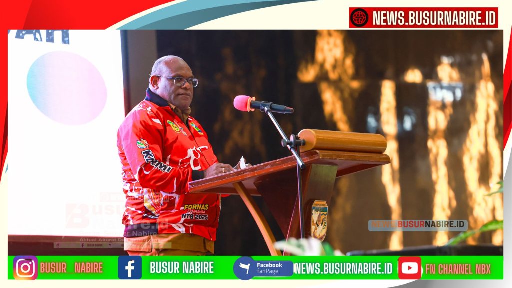 Gubernur Meki Nawipa menegaskan bahwa partisipasi Papua Tengah dalam FORNAS bukan hanya tentang olahraga, tetapi juga tentang mengirimkan pesan damai dan kemajuan dari jantung Tanah Papua. (Foto: Humas Pemprov Papua tengah)