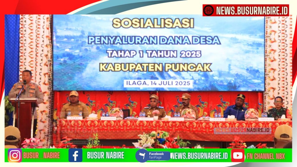 Kapolres Puncak Kompol Mardi Marpaung menegaskan pentingnya penggunaan dana desa secara tepat sasaran dan menghindari konflik di tengah masyarakat. (Foto: Busur Nabire)