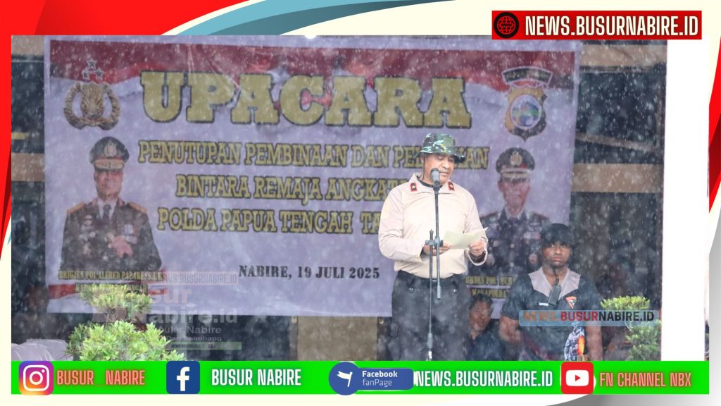 Kapolda Papua Tengah, Brigjen Pol Alfred Papare, S.I.K Memberikan sambutan