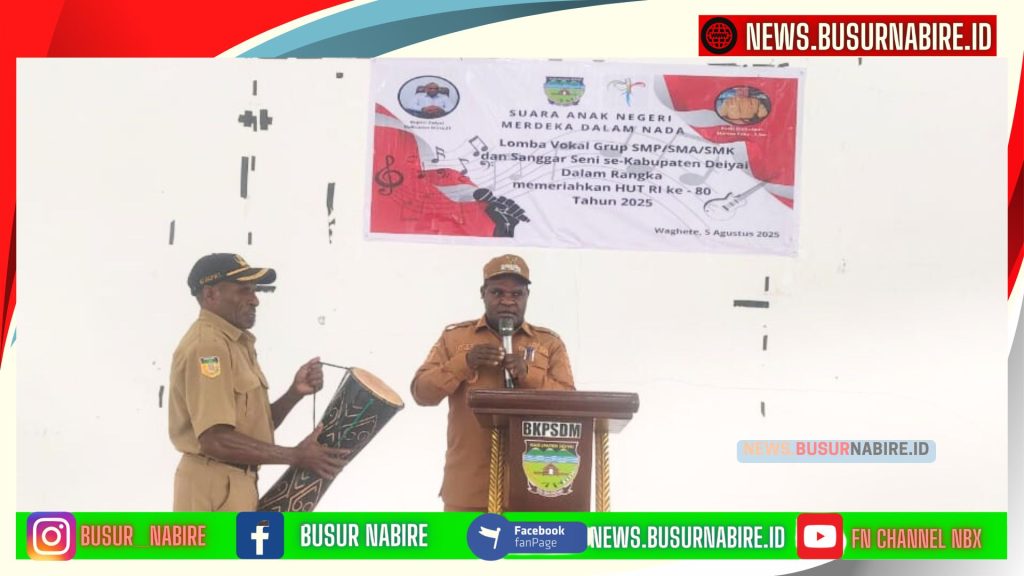 Kegiatan yang sarat nilai seni dan nasionalisme ini resmi dibuka oleh Wakil Bupati Deiyai, Ayub Pigome, (Foto: HUmas Deiyai)