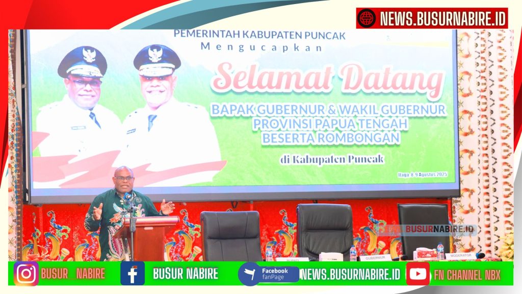 Gubernur Meki mengajak masyarakat untuk mencintai dan membangun kabupatennya sendiri. (Foto: Humas Pemprov Papua Tengah)