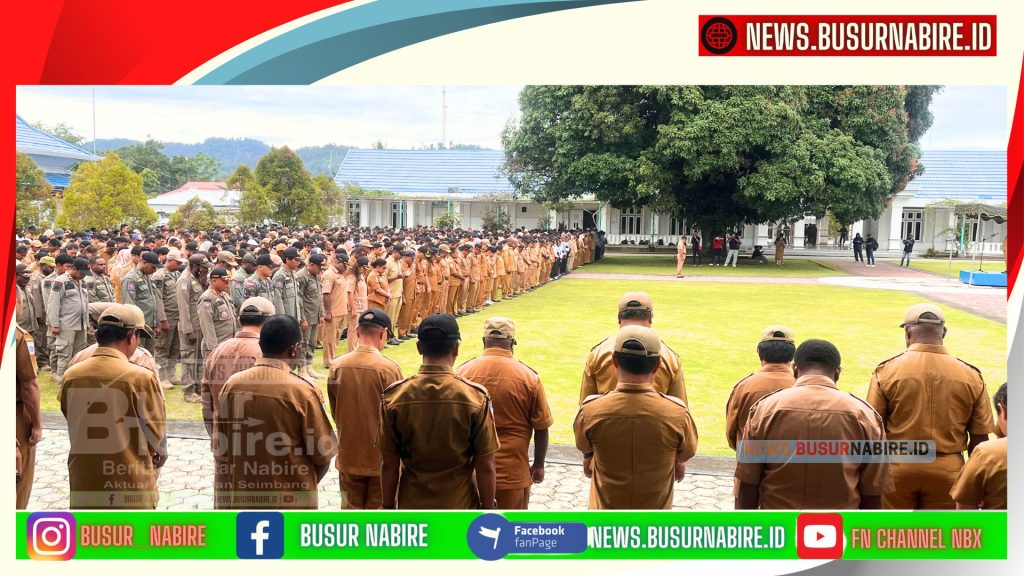 Apel Gabungan ASN Nabire Agustus 2025 (Foto: BusurNabire)