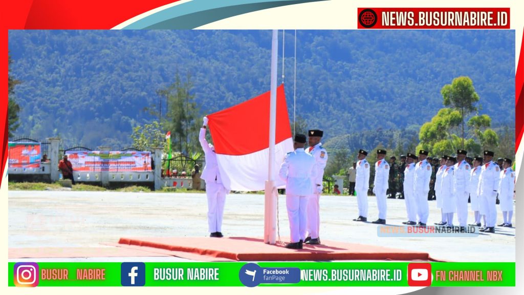 Upacara HUT ke-80 RI di Puncak (Foto: Busur Nabire)