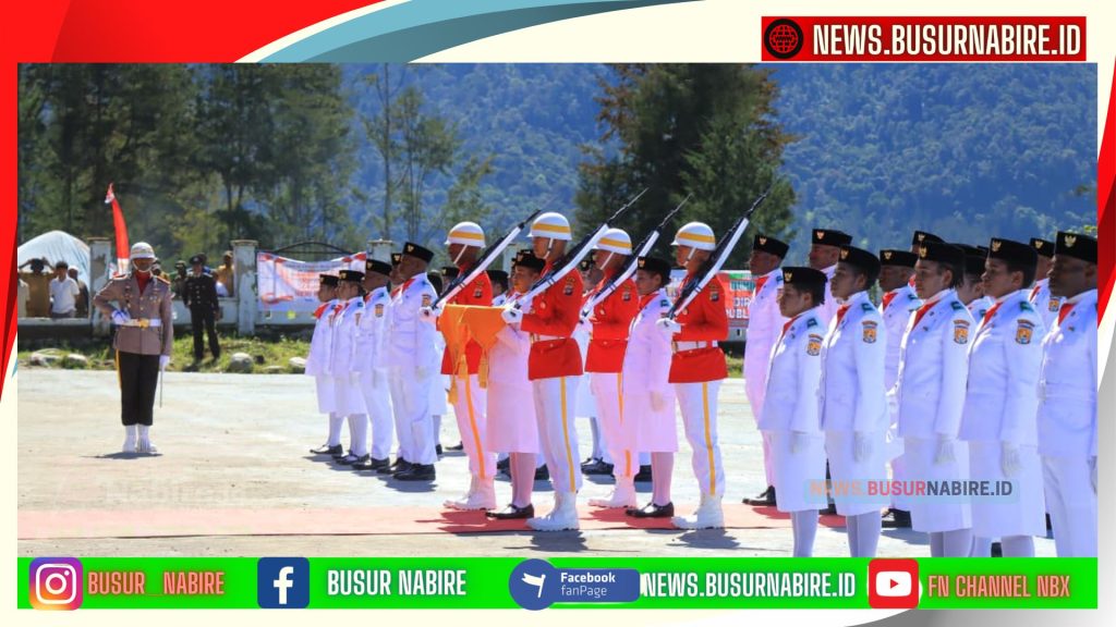 Upacara HUT ke-80 RI di Puncak, Momen Haru Pengibaran Merah Putih (Foto: Busur Nabire)