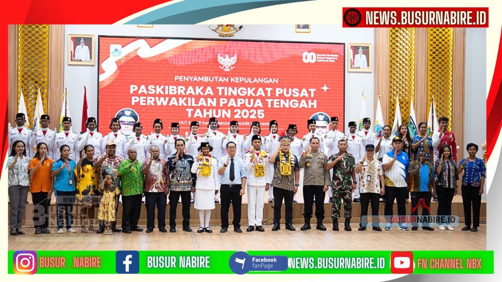 Paskibraka Papua Tengah Matthew dan Stince Pulang dari Istana Negara, Disambut Haru (Foto: Humas Pemprov Papua Tengah)