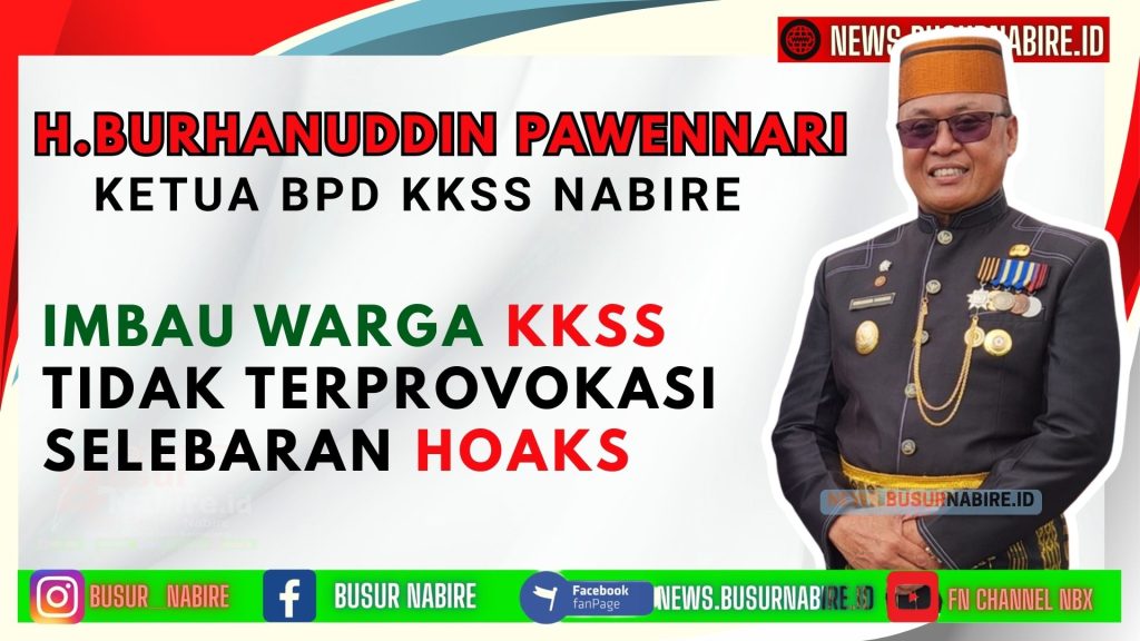 Ketua BPD KKSS Nabire Burhanuddin Pawennari Imbau Warga Tidak Terprovokasi Selebaran Hoak (fOto: Busur Nabire)