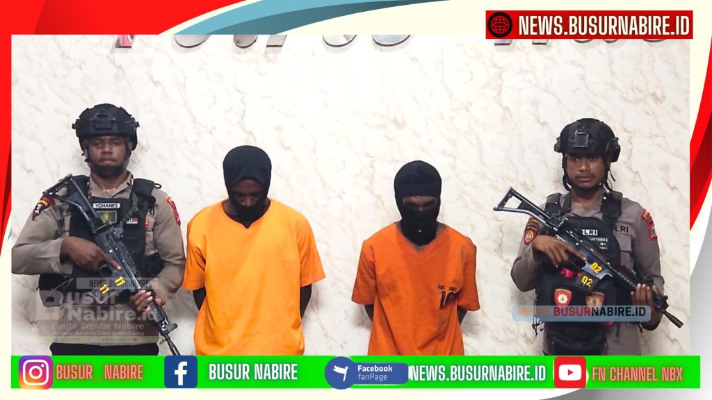 pelaku berinisial NT alias KT bersama rekannya TY  (Foto\: Busur Nabire)