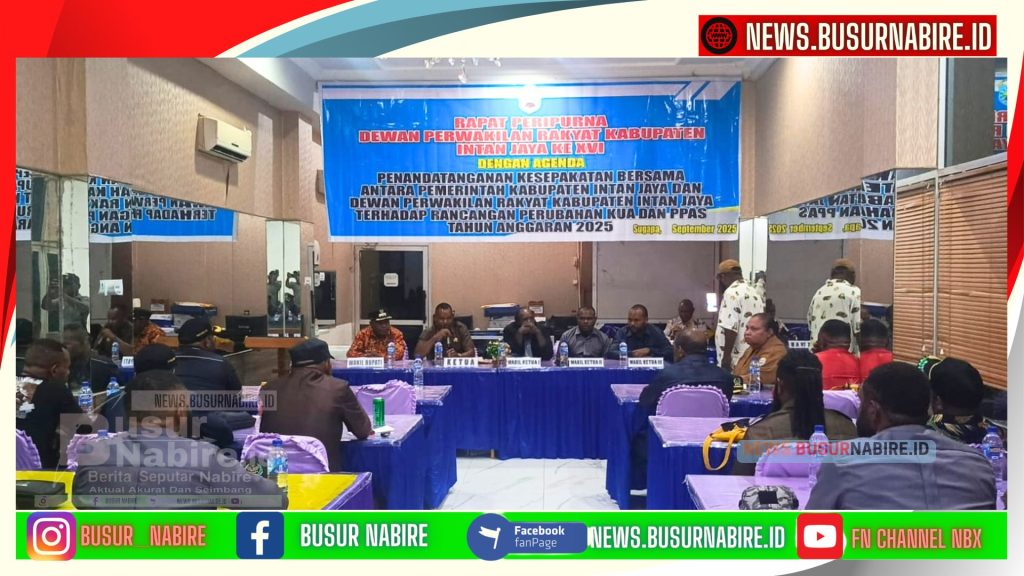 Rapat Paripurna Dewan Perwakilan Rakyat Kabupaten (DPRK) Intan Jaya ke-XVI, yang digelar di Hotel Karya Papua, (Foto: Husur Nabire)