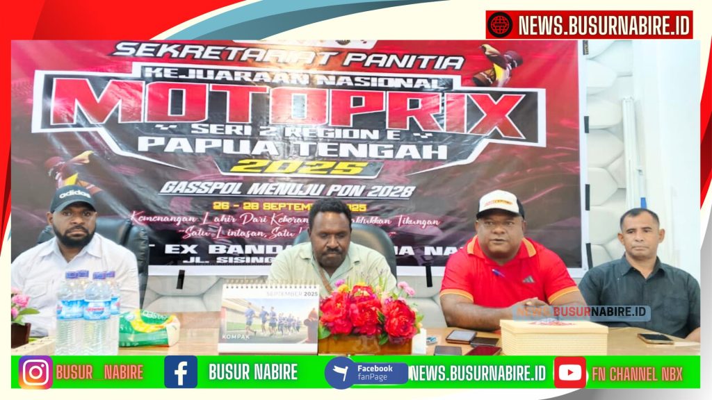 Konferensi Pers Kejurnas Motor Prix Papua Tengah (Foto: BusurNabire)