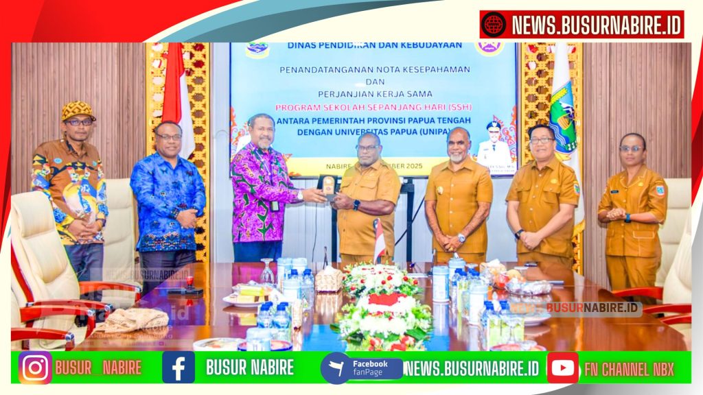 Sejarah Baru Pendidikan Papua Tengah: Gubernur Teken MOU dengan UNIPA (Foto: Humas Pemprov)