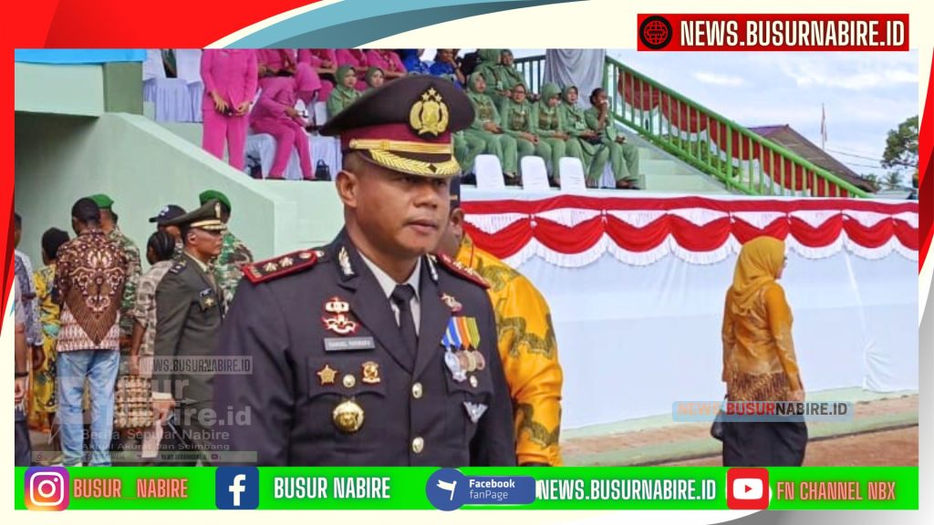 Kapolres Nabire AKBP Samuel Tatiratu Hadiri HUT TNI ke-80, Ajak TNI-Polri Terus Bersinergi (Foto: Busur Nabire)