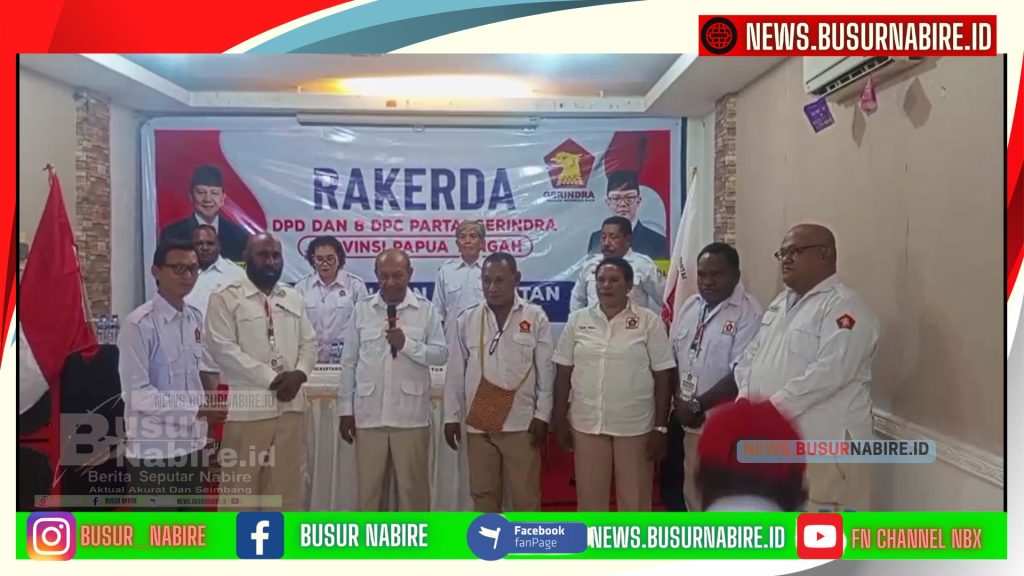 Kegiatan strategis ini dibuka secara resmi oleh Ketua DPD Partai Gerindra Papua Tengah, Otniel Hindom, SE, (Foto: Busur Nabire)