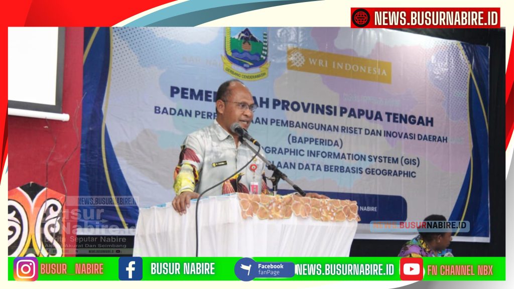 Pelatihan yang digelar di Aula RRI Nabire, Rabu (9/10/2025), dibuka secara resmi oleh Staf Ahli Gubernur Papua Tengah Bidang Ekonomi, Keuangan, dan Pembangunan, Herman Kayame, yang hadir mewakili Gubernur Papua Tengah. (Foto: Busur Nabire)